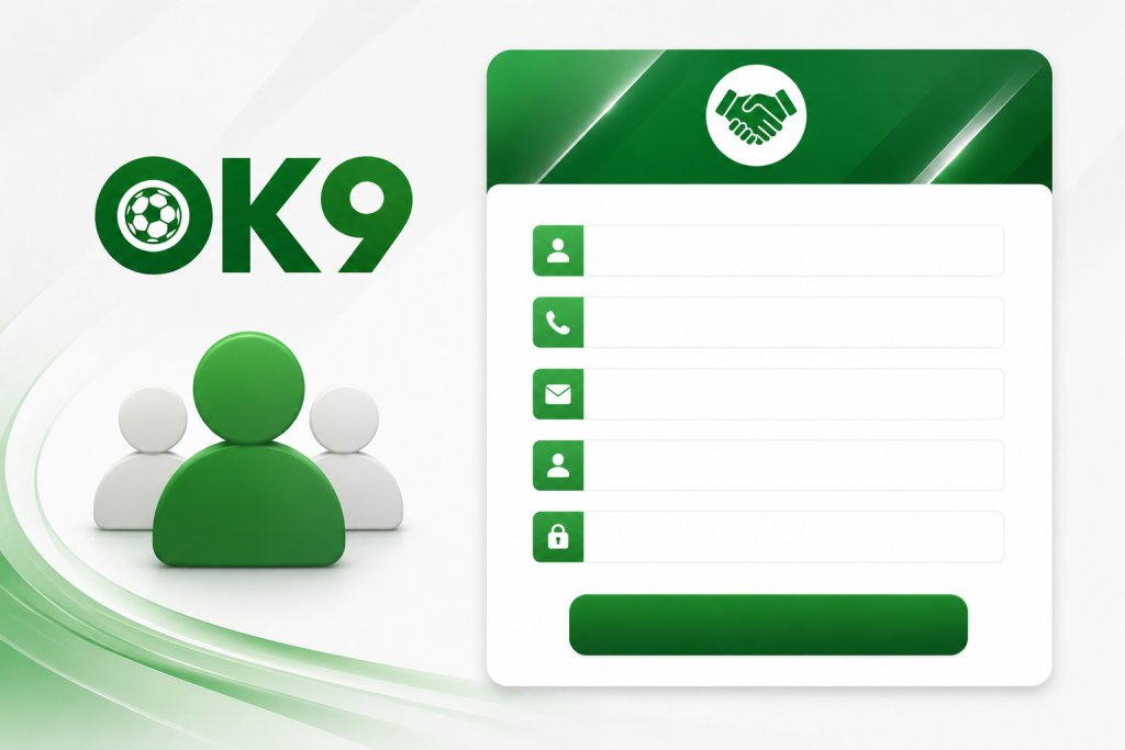 Biểu mẫu đăng ký Đại Lý OK9 với các trường thông tin cơ bản