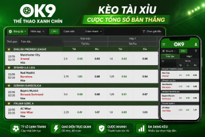 Giao diện bảng Kèo Tài Xỉu trên OK9
